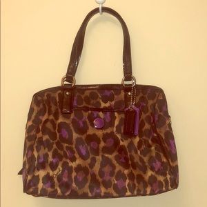 Coach Purple Ocelot Tote